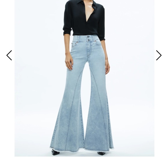 Alice and Olivia BEAUTIFUL WIDE LEG JEAN - Picture 4 of 12